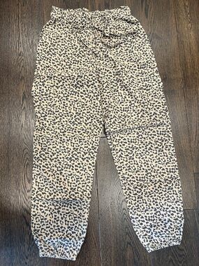 aerie Leopard-Print cargo Joggers -